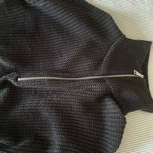 H&M Chunky-Knit Half-Zip Sweater